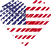 Logo of Beste 5 Dating Sites USA, Heart Shaped Image of USA flag.